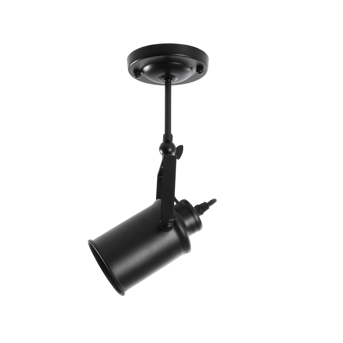 GLOBOSTAR® HOLLYWOOD 01153 Vintage Φωτιστικό Οροφής με Ντουί 1 x E27 AC 220-240V IP20 - Μαύρο - Μ8.5 x Π8.5 x Υ35cm - ledmania.gr