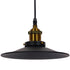 GloboStar® CARAVEL 01167 Vintage Industrial Κρεμαστό Φωτιστικό Οροφής Μονόφωτο Μαύρο Μεταλλικό Καμπάνα Φ22 x Y13cm - ledmania.gr