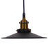 GloboStar® CARAVEL 01167 Vintage Industrial Κρεμαστό Φωτιστικό Οροφής Μονόφωτο Μαύρο Μεταλλικό Καμπάνα Φ22 x Y13cm - ledmania.gr