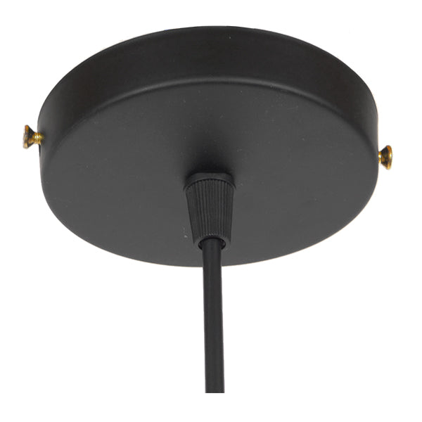 GloboStar® CARAVEL 01167 Vintage Industrial Κρεμαστό Φωτιστικό Οροφής Μονόφωτο Μαύρο Μεταλλικό Καμπάνα Φ22 x Y13cm - ledmania.gr