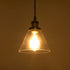 GloboStar® WICKHAM 01169 Vintage Κρεμαστό Φωτιστικό Καμπάνα Μονόφωτο 1 x E27 IP20 Διάφανο Γυαλί με Μαύρο & Χρυσό Μέταλλο - Μ18 x Π18 x Y20cm - ledmania.gr