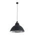 GLOBOSTAR® LOUVE 01176 Vintage Κρεμαστό Φωτιστικό Οροφής με Ντουί 1 x E27 AC 220-240V IP20 - Μαύρο - Μ40 x Π40 x Υ30cm