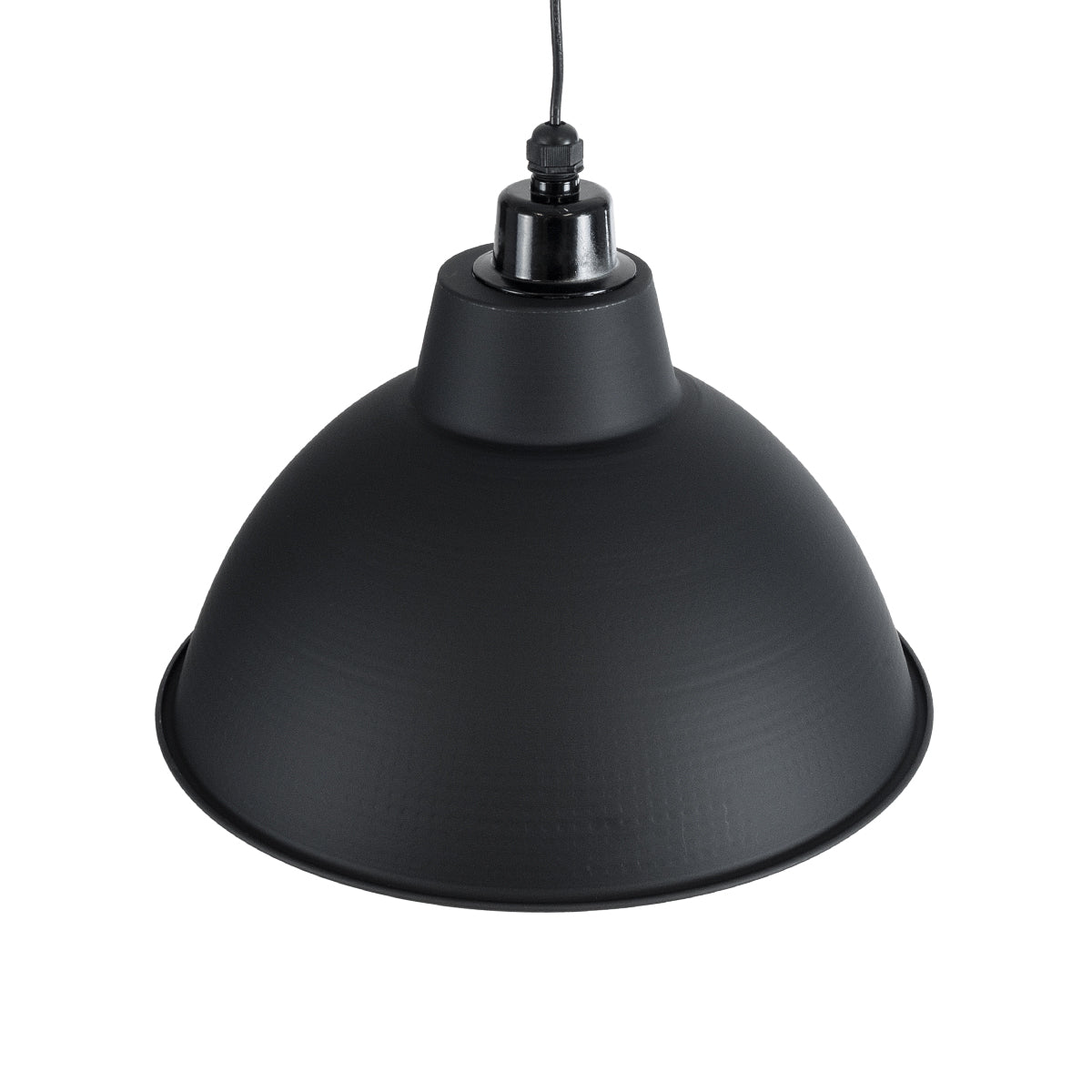 GLOBOSTAR® LOUVE 01176 Vintage Κρεμαστό Φωτιστικό Οροφής με Ντουί 1 x E27 AC 220-240V IP20 - Μαύρο - Μ40 x Π40 x Υ30cm