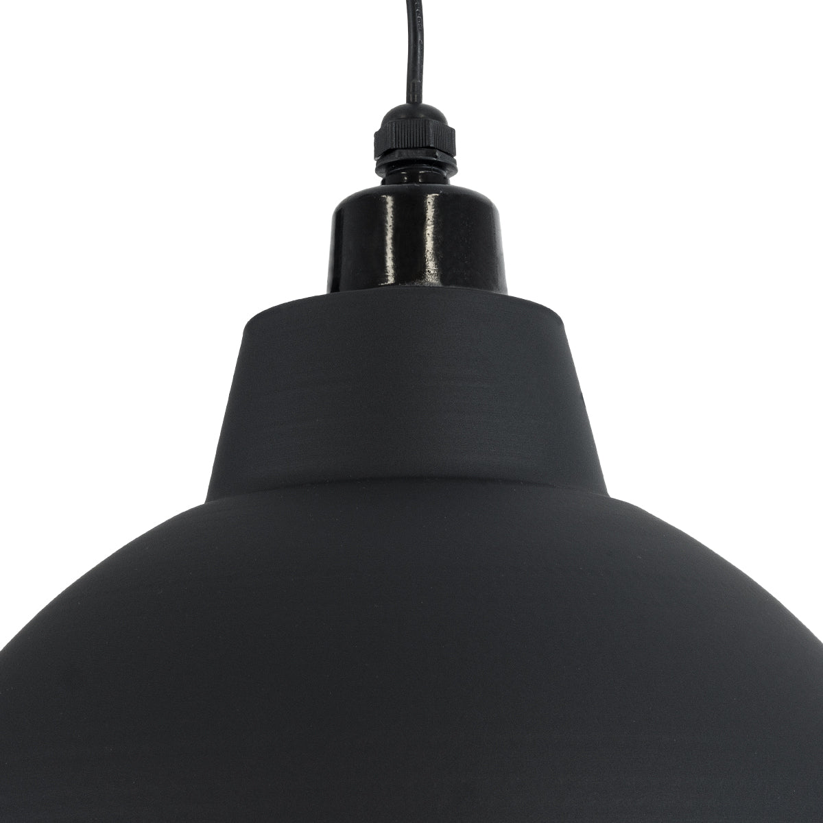 GLOBOSTAR® LOUVE 01176 Vintage Κρεμαστό Φωτιστικό Οροφής με Ντουί 1 x E27 AC 220-240V IP20 - Μαύρο - Μ40 x Π40 x Υ30cm