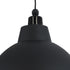 GLOBOSTAR® LOUVE 01176 Vintage Κρεμαστό Φωτιστικό Οροφής με Ντουί 1 x E27 AC 220-240V IP20 - Μαύρο - Μ40 x Π40 x Υ30cm
