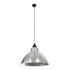 GLOBOSTAR® LOUVE 01178 Vintage Κρεμαστό Φωτιστικό Οροφής με Ντουί 1 x E27 AC 220-240V IP20 - Ασημί - Μ40 x Π40 x Υ30cm