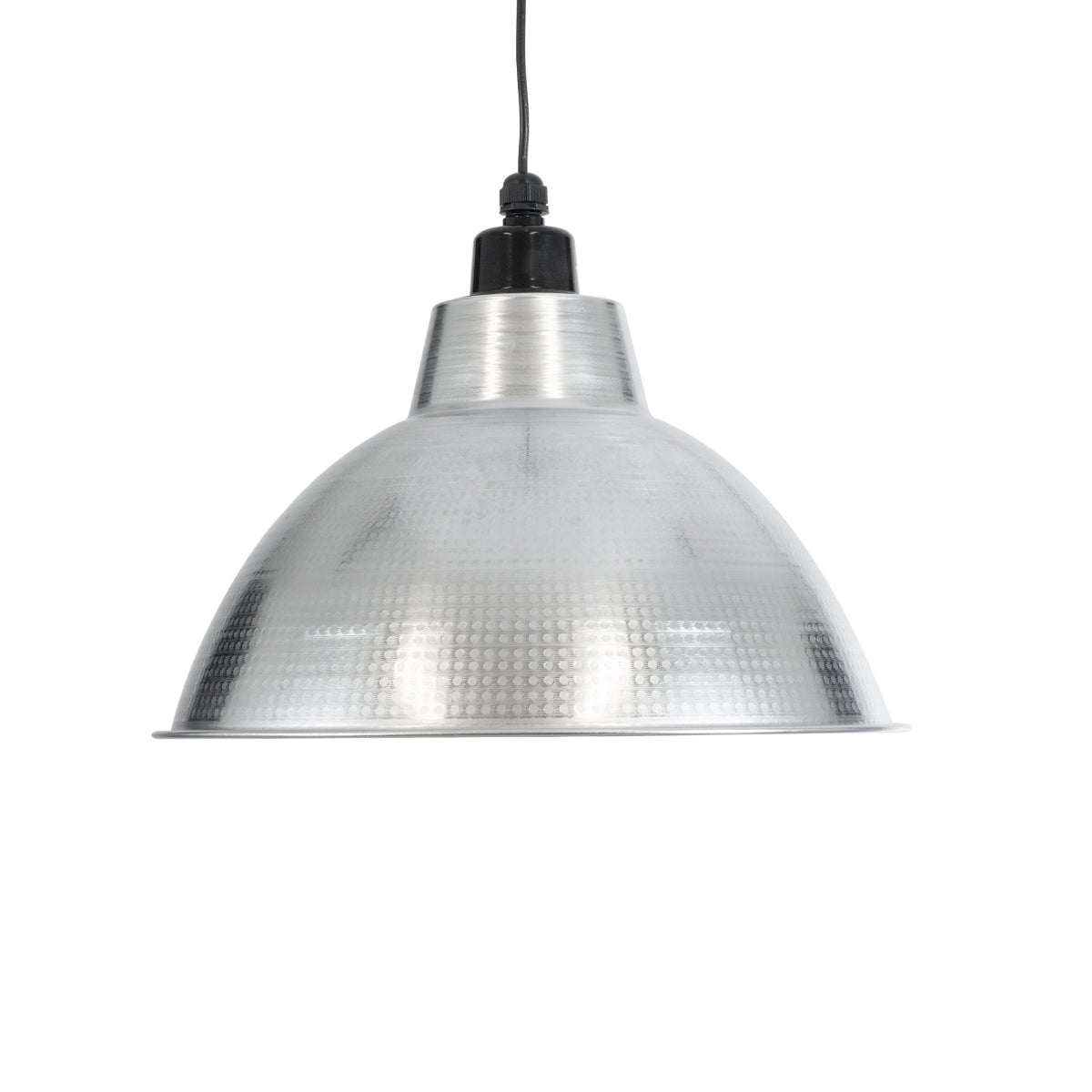 GLOBOSTAR® LOUVE 01178 Vintage Κρεμαστό Φωτιστικό Οροφής με Ντουί 1 x E27 AC 220-240V IP20 - Ασημί - Μ40 x Π40 x Υ30cm