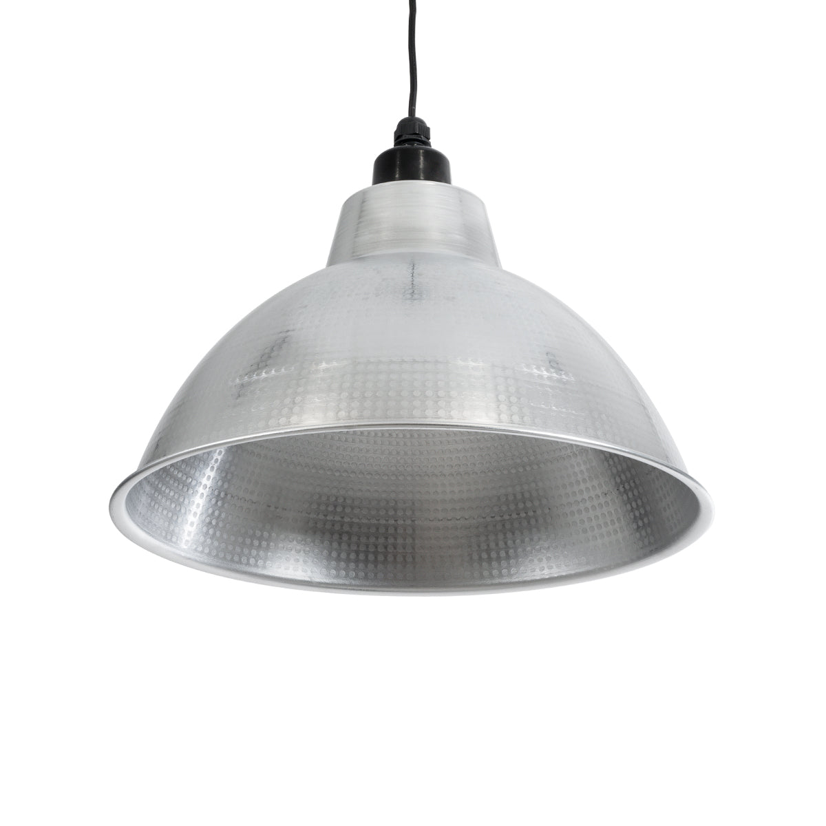 GLOBOSTAR® LOUVE 01178 Vintage Κρεμαστό Φωτιστικό Οροφής με Ντουί 1 x E27 AC 220-240V IP20 - Ασημί - Μ40 x Π40 x Υ30cm