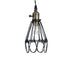 GloboStar® DANE 01181 Vintage Κρεμαστό Φωτιστικό Οροφής Μονόφωτο 1 x E27 AC220-240V IP20 - Φ10 x Υ20cm - Μαύρο Μεταλλικό Πλέγμα - 5 Χρόνια Εγγύηση - ledmania.gr