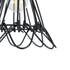 GloboStar® DANE 01181 Vintage Κρεμαστό Φωτιστικό Οροφής Μονόφωτο 1 x E27 AC220-240V IP20 - Φ10 x Υ20cm - Μαύρο Μεταλλικό Πλέγμα - 5 Χρόνια Εγγύηση - ledmania.gr