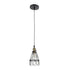 GloboStar® DANE 01181 Vintage Κρεμαστό Φωτιστικό Οροφής Μονόφωτο 1 x E27 AC220-240V IP20 - Φ10 x Υ20cm - Μαύρο Μεταλλικό Πλέγμα - 5 Χρόνια Εγγύηση - ledmania.gr