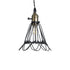 GloboStar® DANE 01181 Vintage Κρεμαστό Φωτιστικό Οροφής Μονόφωτο 1 x E27 AC220-240V IP20 - Φ10 x Υ20cm - Μαύρο Μεταλλικό Πλέγμα - 5 Χρόνια Εγγύηση - ledmania.gr
