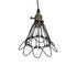 GloboStar® DANE 01181 Vintage Κρεμαστό Φωτιστικό Οροφής Μονόφωτο 1 x E27 AC220-240V IP20 - Φ10 x Υ20cm - Μαύρο Μεταλλικό Πλέγμα - 5 Χρόνια Εγγύηση - ledmania.gr