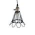 GloboStar® DANE 01181 Vintage Κρεμαστό Φωτιστικό Οροφής Μονόφωτο 1 x E27 AC220-240V IP20 - Φ10 x Υ20cm - Μαύρο Μεταλλικό Πλέγμα - 5 Χρόνια Εγγύηση - ledmania.gr