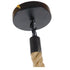 GloboStar® HELLET 01182 Vintage Κρεμαστό Φωτιστικό Πλέγμα Μονόφωτο 1 x E27 IP20 Μαύρο Μέταλλο με Μπεζ Σχοινί Μ16 x Π16 x Υ25cm - ledmania.gr