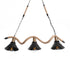 GloboStar® TYMEN 01189 Vintage Κρεμαστό Φωτιστικό Καμπάνα Τρίφωτο 3 x E27 IP20 Μαύρο Μέταλλο με Μπεζ Σχοινί - Μ85 x Π18.5 x Υ20cm - ledmania.gr