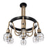 GLOBOSTAR® HELLET 01193 Vintage Κρεμαστό Φωτιστικό Οροφής με Ντουί 6 x E27 AC 220-240V IP20 - Μαύρο & Πράσινο - Μ72 x Π72 x Υ80cm - ledmania.gr