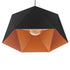GLOBOSTAR® HEXAGON 01195 Μοντέρνο Κρεμαστό Φωτιστικό Οροφής με Ντουί 1 x E27 AC 220-240V IP20 - Μαύρο & Χρυσό - Μ46 x Π46 x Υ25cm