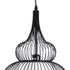 GLOBOSTAR® LILY 01199 Μοντέρνο Κρεμαστό Φωτιστικό Οροφής με Ντουί 1 x E27 AC 220-240V IP20 - Μαύρο & Λευκό - Μ31 x Π31 x Υ42cm - ledmania.gr