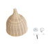 GloboStar® BAHAMAS 01203 Boho Κρεμαστό Φωτιστικό Καμπάνα Μονόφωτο 1 x E27 IP20 Μπεζ Ξύλο - Μ45 x Π45 x Υ47cm - ledmania.gr