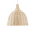 GloboStar® BAHAMAS 01203 Boho Κρεμαστό Φωτιστικό Καμπάνα Μονόφωτο 1 x E27 IP20 Μπεζ Ξύλο - Μ45 x Π45 x Υ47cm - ledmania.gr