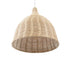 GloboStar® BAHAMAS 01203 Boho Κρεμαστό Φωτιστικό Καμπάνα Μονόφωτο 1 x E27 IP20 Μπεζ Ξύλο - Μ45 x Π45 x Υ47cm - ledmania.gr