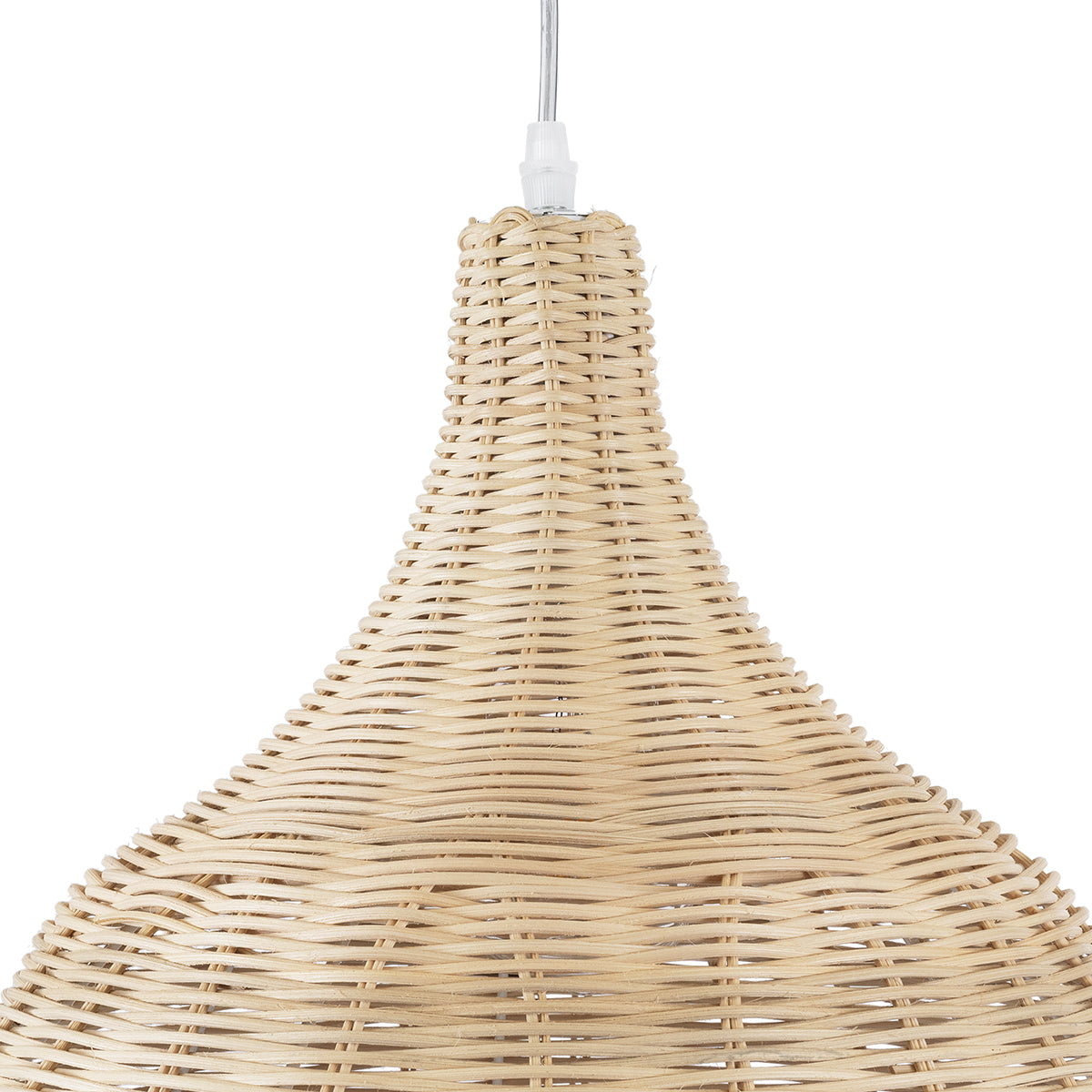 GloboStar® BAHAMAS 01203 Boho Κρεμαστό Φωτιστικό Καμπάνα Μονόφωτο 1 x E27 IP20 Μπεζ Ξύλο - Μ45 x Π45 x Υ47cm - ledmania.gr