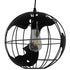 GLOBOSTAR® EARTH 01205 Vintage Κρεμαστό Φωτιστικό Οροφής με Ντουί 1 x E27 AC 220-240V IP20 - Μαύρο - Μ30 x Π30 x Υ30cm - ledmania.gr