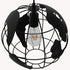 GLOBOSTAR® EARTH 01205 Vintage Κρεμαστό Φωτιστικό Οροφής με Ντουί 1 x E27 AC 220-240V IP20 - Μαύρο - Μ30 x Π30 x Υ30cm - ledmania.gr