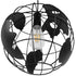 GLOBOSTAR® EARTH 01205 Vintage Κρεμαστό Φωτιστικό Οροφής με Ντουί 1 x E27 AC 220-240V IP20 - Μαύρο - Μ30 x Π30 x Υ30cm - ledmania.gr