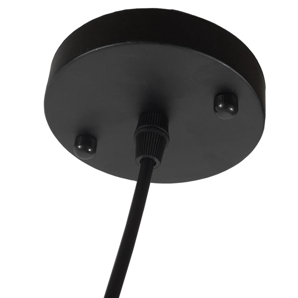 GLOBOSTAR® EARTH 01205 Vintage Κρεμαστό Φωτιστικό Οροφής με Ντουί 1 x E27 AC 220-240V IP20 - Μαύρο - Μ30 x Π30 x Υ30cm - ledmania.gr