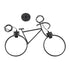 GLOBOSTAR® BIKE 01213 Vintage Κρεμαστό Φωτιστικό Οροφής με Ντουί 2 x E27 AC 220-240V IP20 - Μαύρο - Μ67 x Π3.5 x Υ41cm