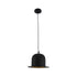 GloboStar® CHARLO 01214 Vintage Κρεμαστό Φωτιστικό Καμπάνα Μονόφωτο 1 x E27 IP20 Μαύρο & Χρυσό Μέταλλο - Μ26 x Π26 x Υ16cm - ledmania.gr