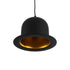 GloboStar® CHARLO 01214 Vintage Κρεμαστό Φωτιστικό Καμπάνα Μονόφωτο 1 x E27 IP20 Μαύρο & Χρυσό Μέταλλο - Μ26 x Π26 x Υ16cm - ledmania.gr