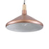 GloboStar® FERCLA 01223 Μοντέρνο Κρεμαστό Φωτιστικό Καμπάνα Μονόφωτο 1 x E27 IP20 Χάλκινο & Λευκό Μέταλλο - Μ40 x Π40 x Υ30cm - ledmania.gr