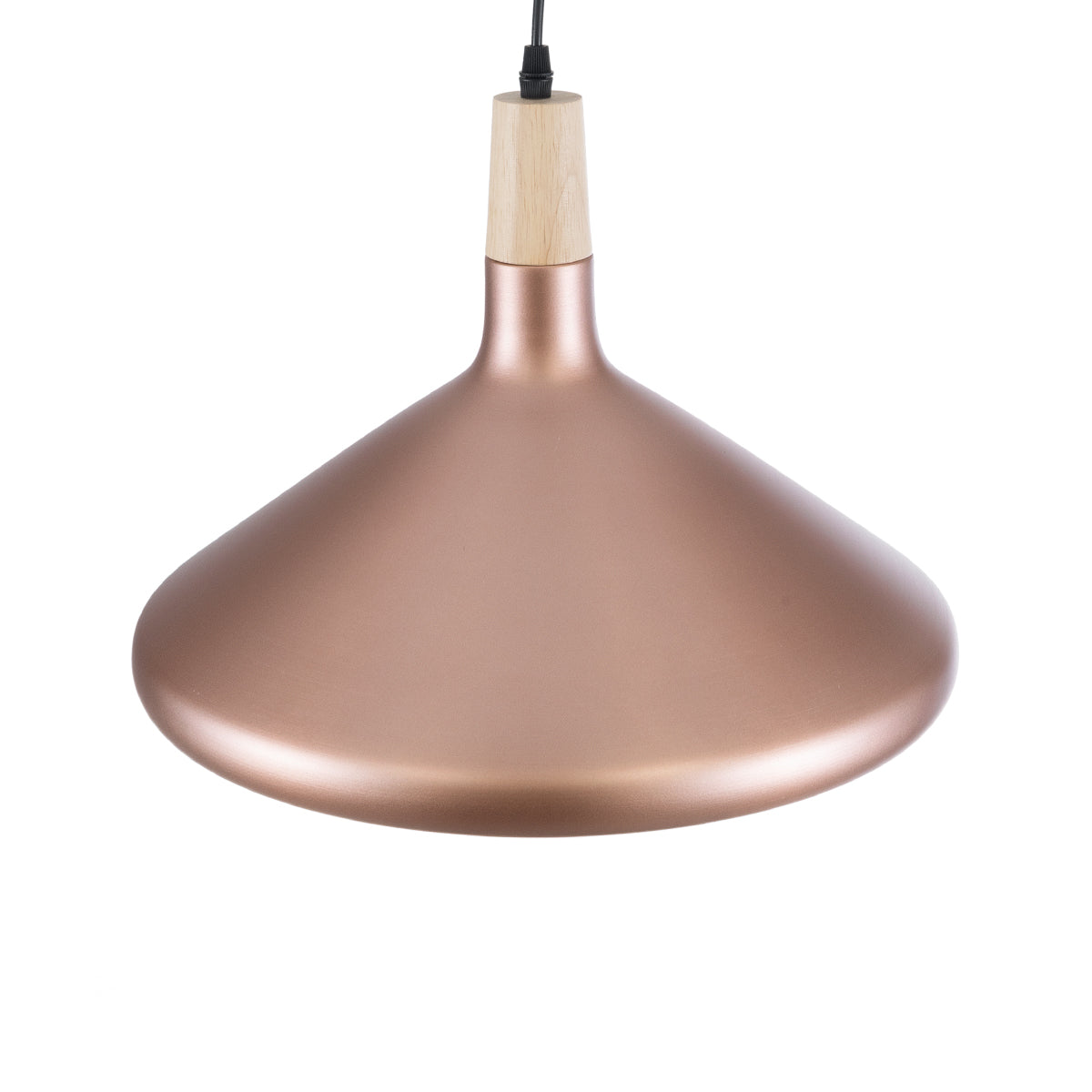 GloboStar® FERCLA 01223 Μοντέρνο Κρεμαστό Φωτιστικό Καμπάνα Μονόφωτο 1 x E27 IP20 Χάλκινο & Λευκό Μέταλλο - Μ40 x Π40 x Υ30cm - ledmania.gr