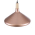 GloboStar® FERCLA 01223 Μοντέρνο Κρεμαστό Φωτιστικό Καμπάνα Μονόφωτο 1 x E27 IP20 Χάλκινο & Λευκό Μέταλλο - Μ40 x Π40 x Υ30cm - ledmania.gr