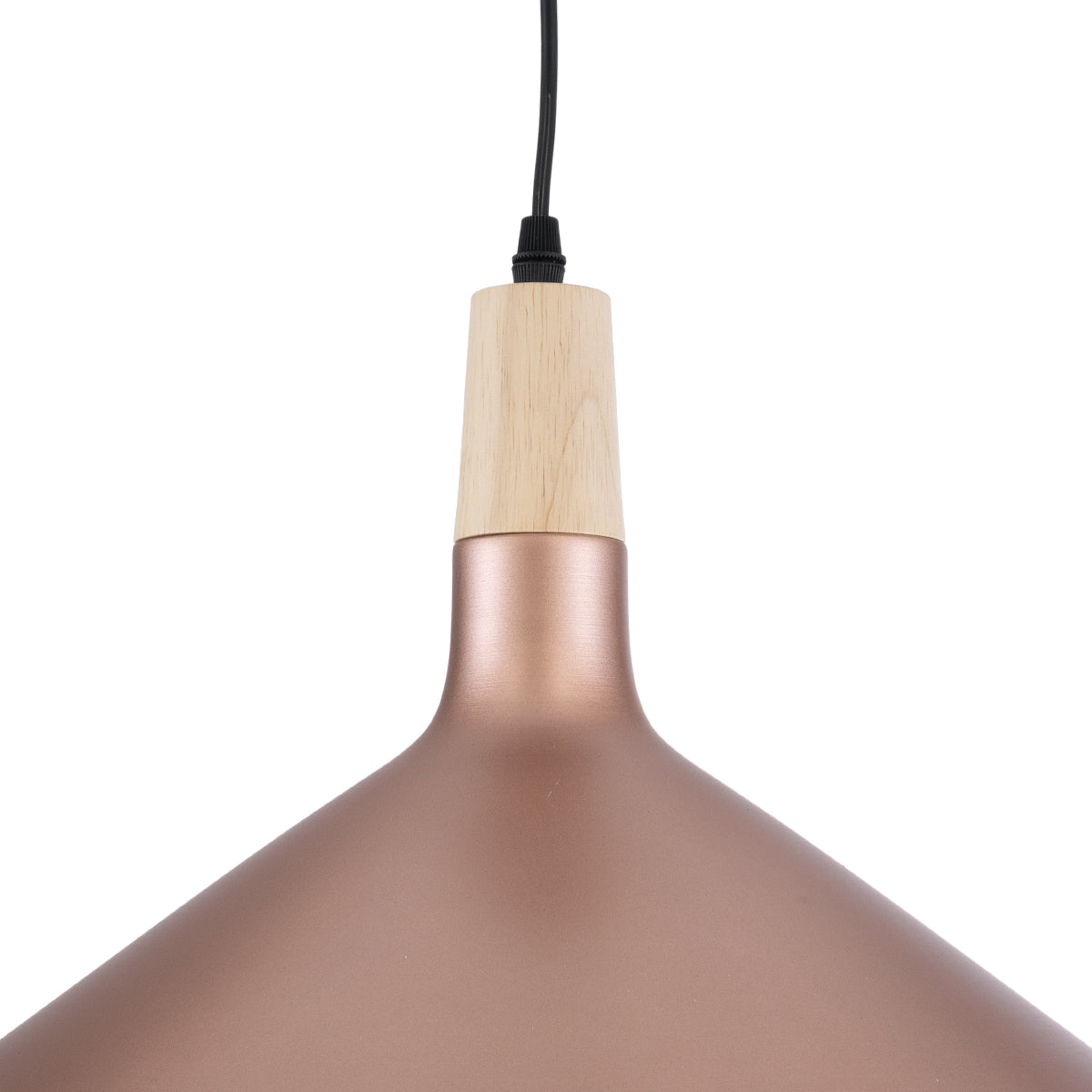 GloboStar® FERCLA 01223 Μοντέρνο Κρεμαστό Φωτιστικό Καμπάνα Μονόφωτο 1 x E27 IP20 Χάλκινο & Λευκό Μέταλλο - Μ40 x Π40 x Υ30cm - ledmania.gr