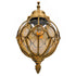 GloboStar® ETOILE 01227 Vintage Industrial Φωτιστικό Τοίχου Απλίκα Μονόφωτο Μπρονζέ Χρυσό Μεταλλικό Πλέγμα με Μελί Γυαλί Φ18 x Υ27cm - ledmania.gr
