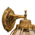 GloboStar® ETOILE 01227 Vintage Industrial Φωτιστικό Τοίχου Απλίκα Μονόφωτο Μπρονζέ Χρυσό Μεταλλικό Πλέγμα με Μελί Γυαλί Φ18 x Υ27cm - ledmania.gr