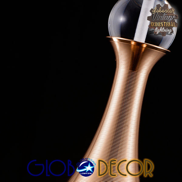 GloboStar® JADORE 01232 Μοντέρνο Κρεμαστό Φωτιστικό Ανάρτηση LED AC 220-240V IP20 Θερμό Λευκό 3000K Χάλκινο Μέταλλο με Διάφανο Γυαλί Μ8 x Π8 x Υ26cm - 2 Χρόνια Εγγύηση - ledmania.gr