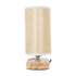 GloboStar® CHIARA 01241 Κλασικό Επιτραπέζιο Φωτιστικό Πορτατίφ Μονόφωτο 1 x E27 Ξύλινο με Μπέζ Καπέλο Μ25 x Π12 x Υ26cm - ledmania.gr