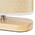 GloboStar® CHIARA 01241 Κλασικό Επιτραπέζιο Φωτιστικό Πορτατίφ Μονόφωτο 1 x E27 Ξύλινο με Μπέζ Καπέλο Μ25 x Π12 x Υ26cm - ledmania.gr