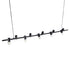 GLOBOSTAR® ALFREDA 01242 Μοντέρνο Κρεμαστό Φωτιστικό Οροφής με Ντουί 10 x E27 AC 220-240V IP20 - Μαύρο - Μ140 x Π18 x Υ7cm
