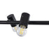 GLOBOSTAR® ALFREDA 01242 Μοντέρνο Κρεμαστό Φωτιστικό Οροφής με Ντουί 10 x E27 AC 220-240V IP20 - Μαύρο - Μ140 x Π18 x Υ7cm