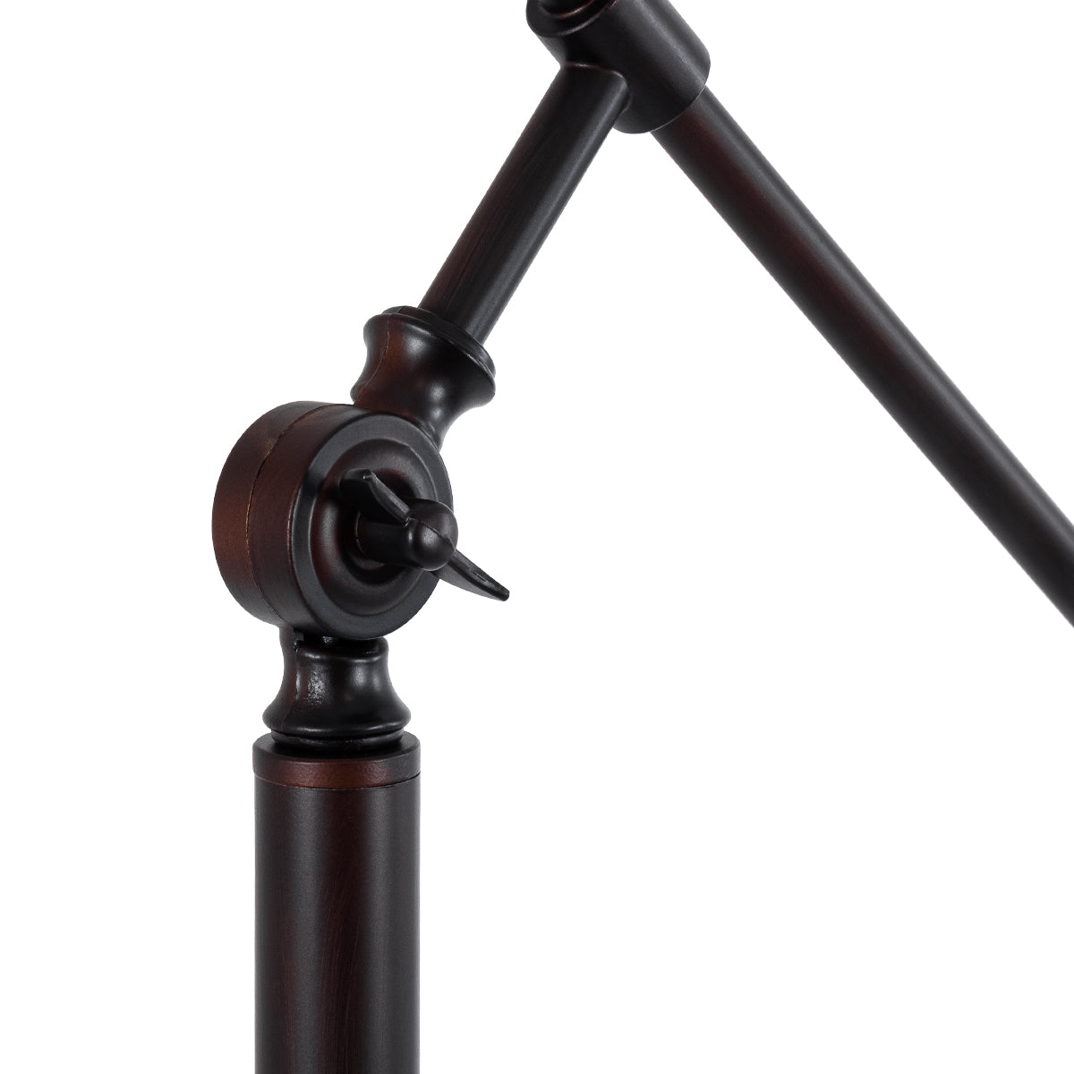 GloboStar® SILENE 01243 Vintage Επιδαπέδιο Φωτιστικό Μονόφωτο 1 x E27 IP20 Μαύρο & Χρυσό Μέταλλο - Μ30 x Π30 x Υ194cm - ledmania.gr
