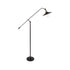 GloboStar® SILENE 01243 Vintage Επιδαπέδιο Φωτιστικό Μονόφωτο 1 x E27 IP20 Μαύρο & Χρυσό Μέταλλο - Μ30 x Π30 x Υ194cm - ledmania.gr