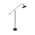 GloboStar® SILENE 01243 Vintage Επιδαπέδιο Φωτιστικό Μονόφωτο 1 x E27 IP20 Μαύρο & Χρυσό Μέταλλο - Μ30 x Π30 x Υ194cm - ledmania.gr