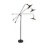 GloboStar® SILENE 01243 Vintage Επιδαπέδιο Φωτιστικό Μονόφωτο 1 x E27 IP20 Μαύρο & Χρυσό Μέταλλο - Μ30 x Π30 x Υ194cm - ledmania.gr