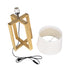 GloboStar® SQUID 01265 Μοντέρνο Επιτραπέζιο Φωτιστικό Πορτατίφ Μονόφωτο 1 x E27 Ξύλινο με Μπεζ Καπέλο Φ30 x Υ63cm - ledmania.gr